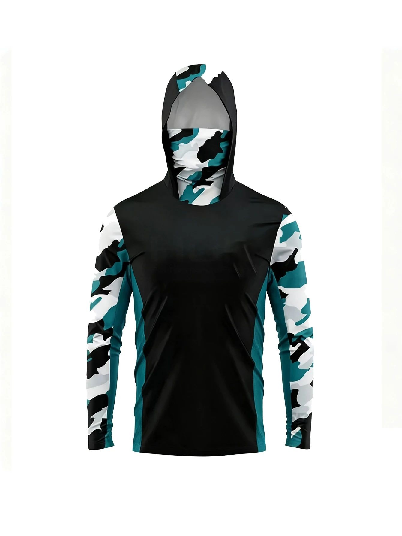 Outdoor Men Fishing Hooded Shi - Embellish Knit ulasan dan harga