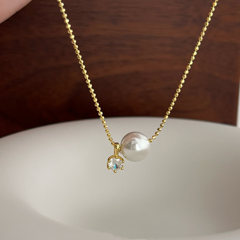 New 925 Sterling Silver Pearl  - Pearl Trim Chain ulasan dan harga
