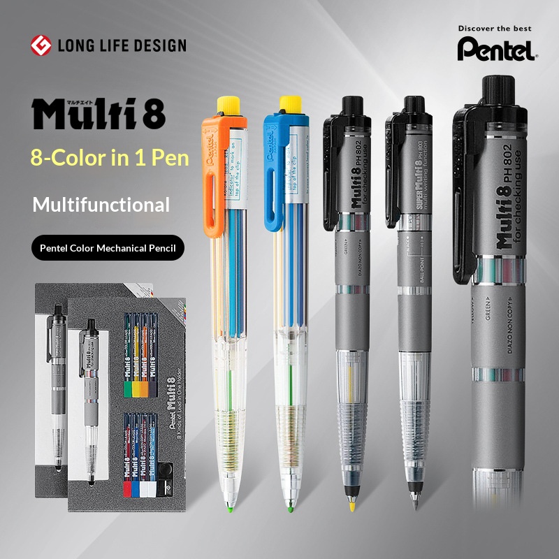 Pentel Multi 8 in 1 Color Mech - Staedtler Pencil Lumocolor ulasan dan harga