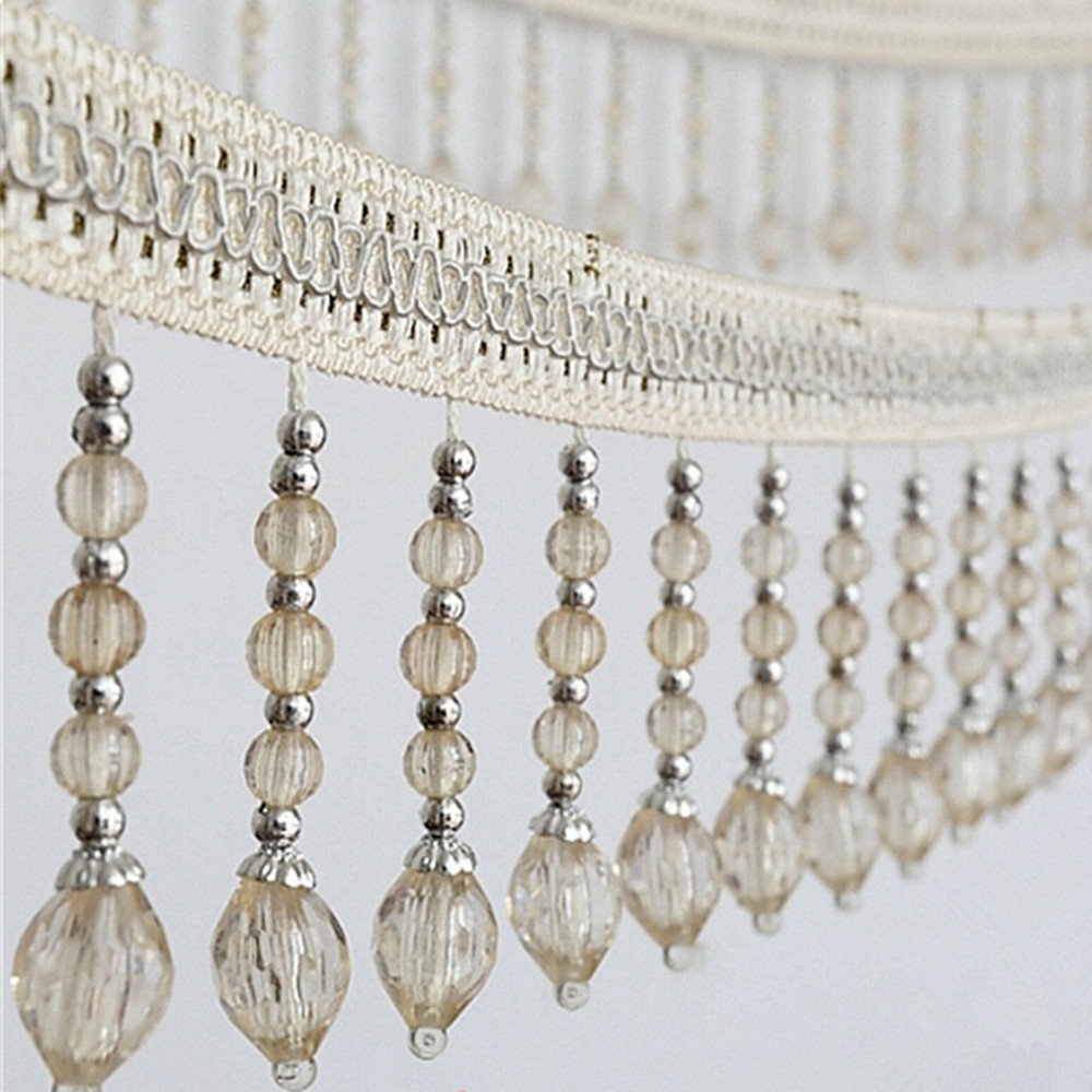 12yards Briaded Hanging Beads  - Fringe Ribbon Sewing ulasan dan harga