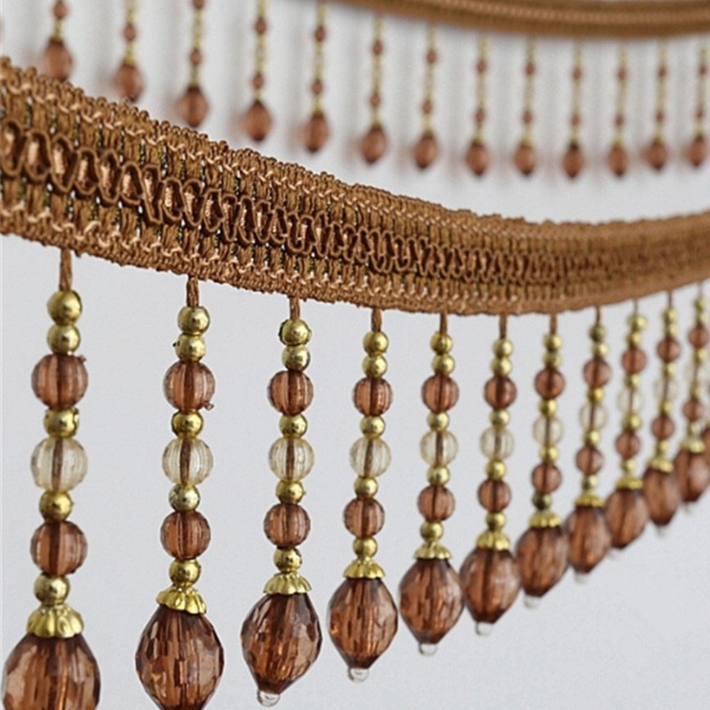 12yards Briaded Hanging Beads  - Fringe Ribbon Sewing ulasan dan harga