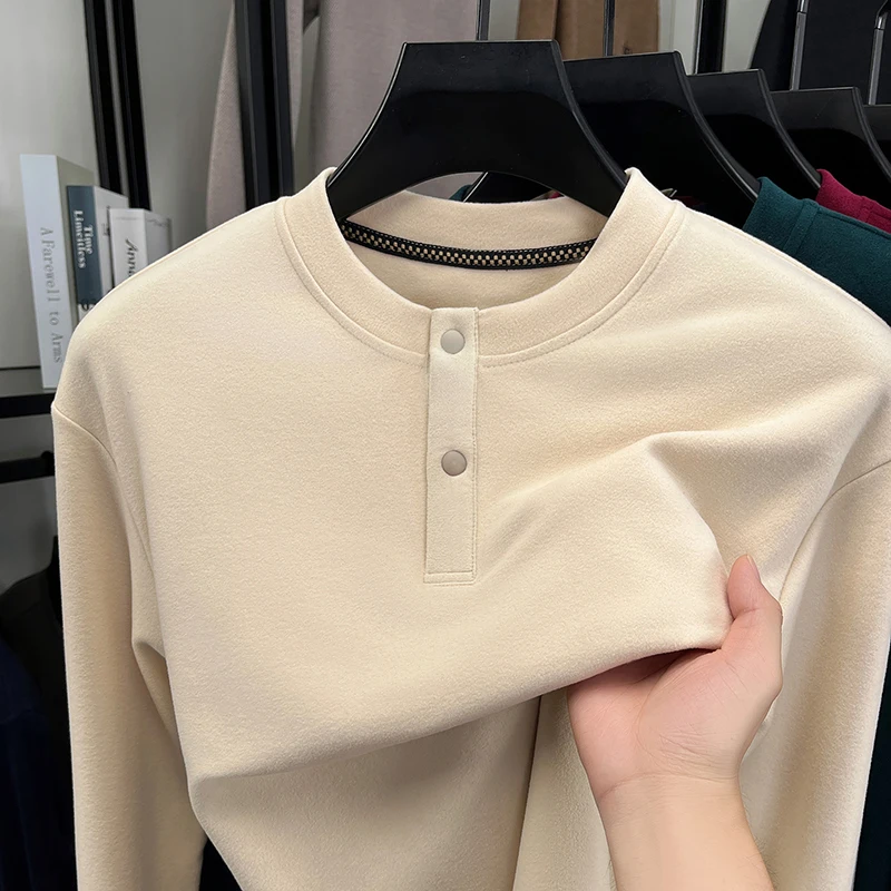 Mens Loose Fit Henley Pullover - Embellish Knit ulasan dan harga