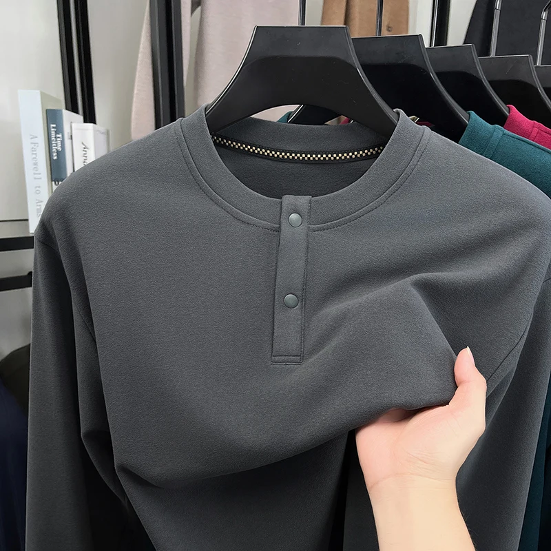 Mens Loose Fit Henley Pullover - Embellish Knit ulasan dan harga