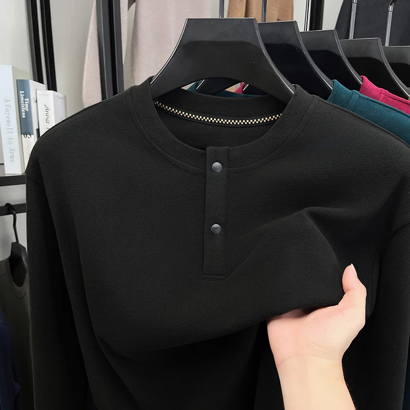 Mens Loose Fit Henley Pullover - Embellish Knit ulasan dan harga
