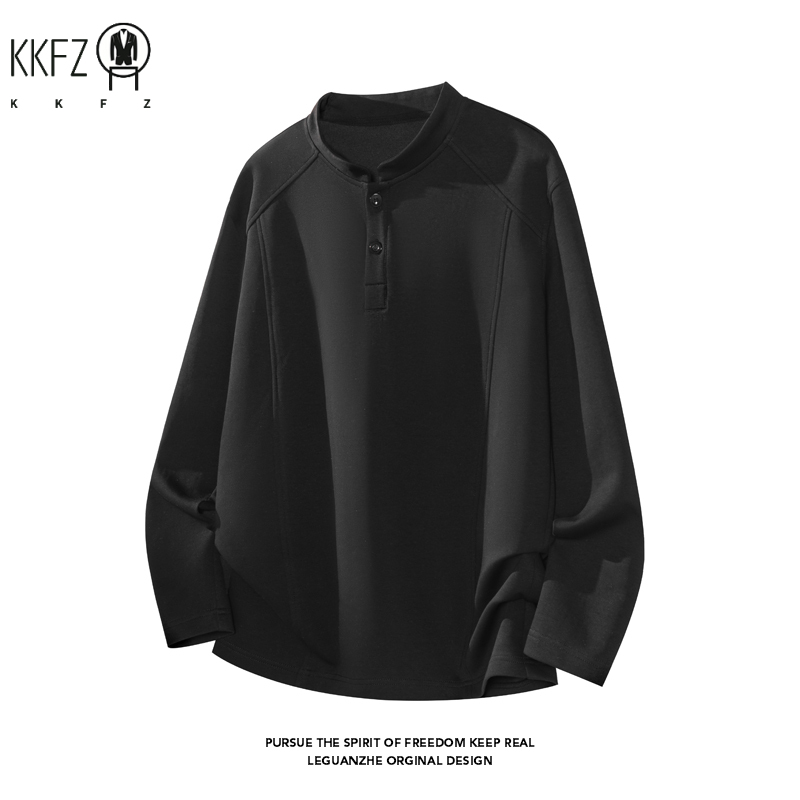 Male Raglan Sleeve Henley Pull - Embellish Knit ulasan dan harga
