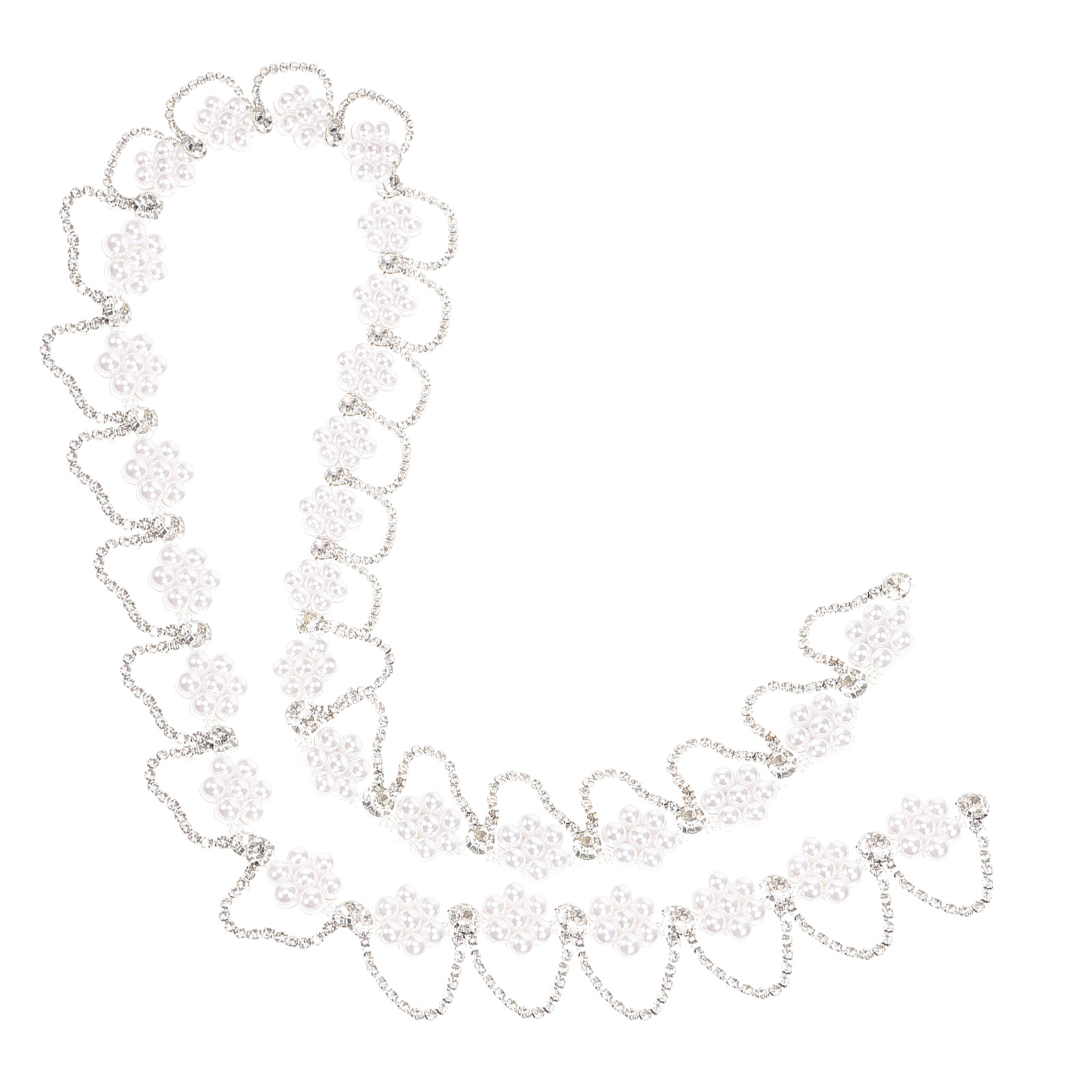 Premium Rhinestone Pearl Chain - Pearl Trim Chain ulasan dan harga