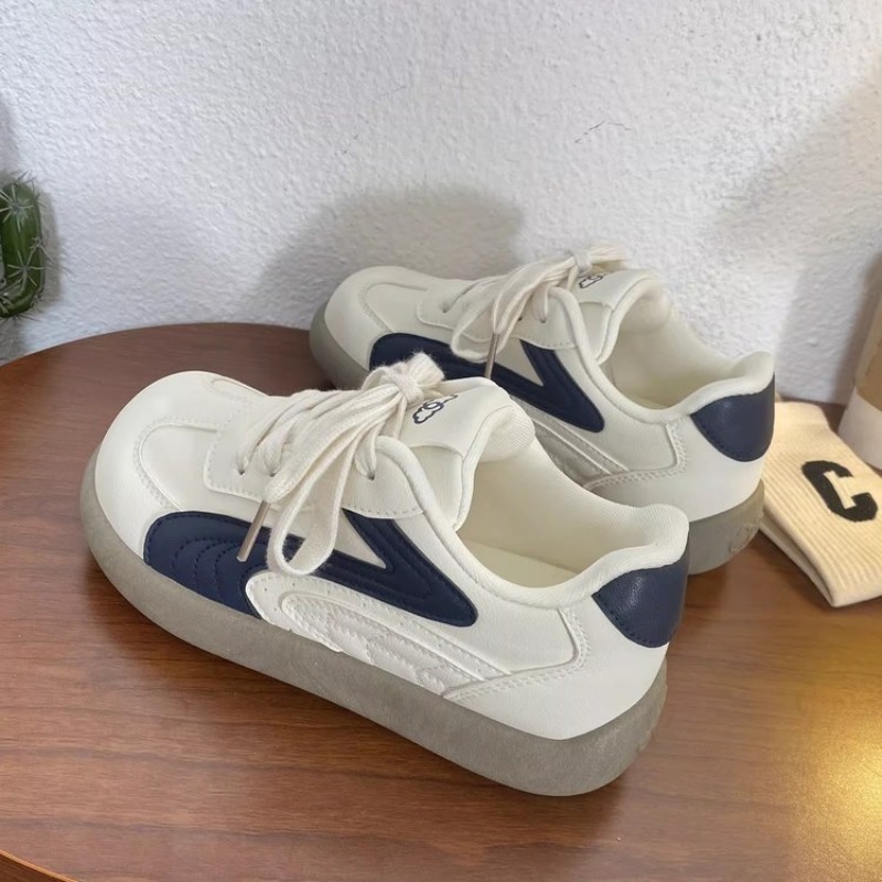 Vintage Women Chunky Sneakers  - Guipure Lace Panel ulasan dan harga