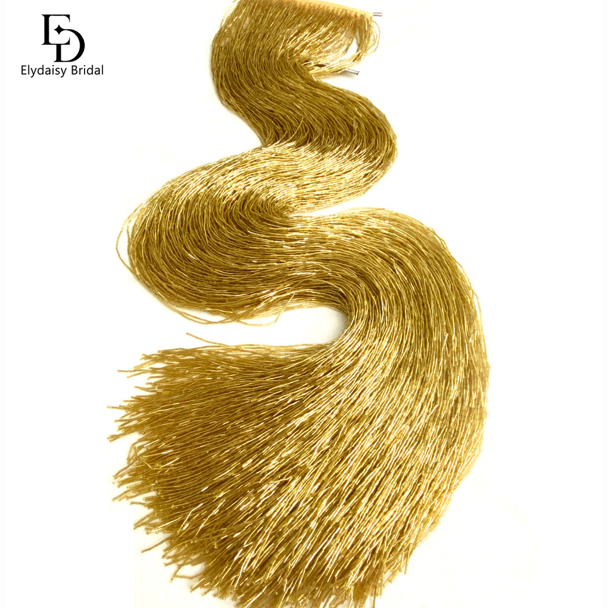 ELYDAISY 1Meter Length Champag - Fringe Ribbon Sewing ulasan dan harga