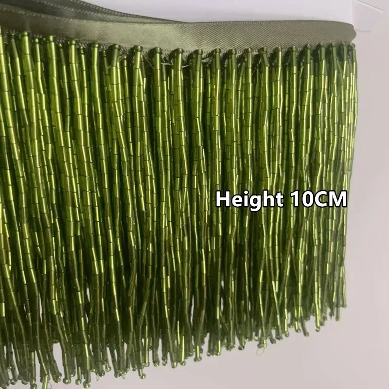10CM Silver Red Bead Tube Tass - Tassel Fringe Trim ulasan dan harga
