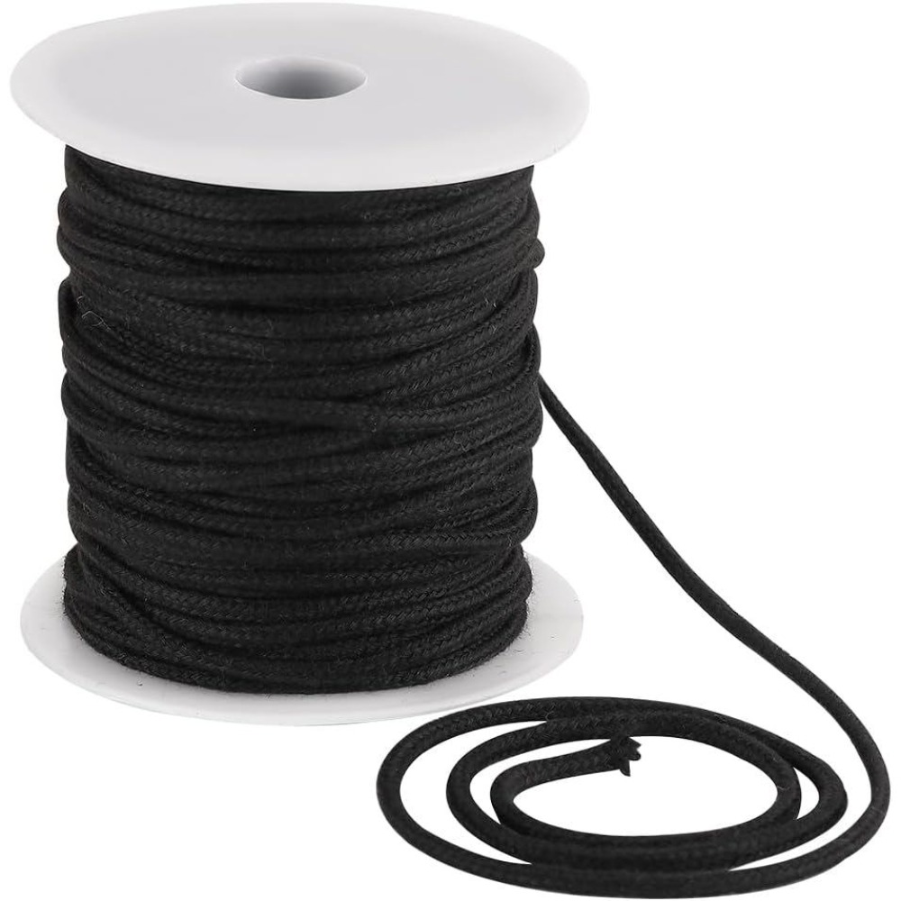 4mm 33 Yards Black Cotton Rope - Cord Trim Twisted ulasan dan harga