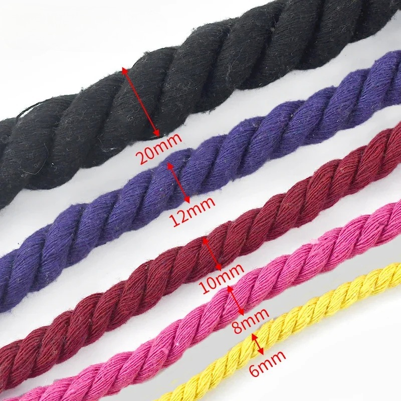 5M 5-20mm Cotton Twisted Rope  - Cord Trim Twisted ulasan dan harga